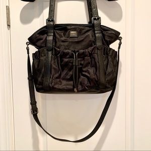 Burberry Black Tonal Nova Check Nylon Tote Bag